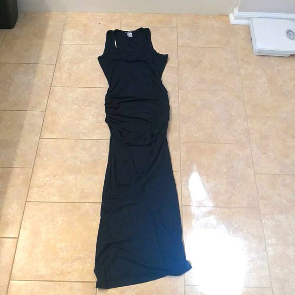 Venus black Ruched maxi dress 🖤
